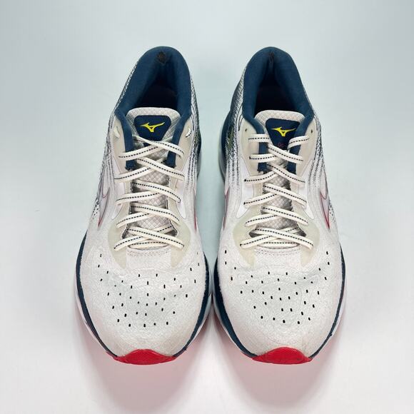 Mizuno Wave Sky 6 White Blue Lace Up Running Shoes J1GD220221 Women's Size 8.5 - Picture 3 of 12